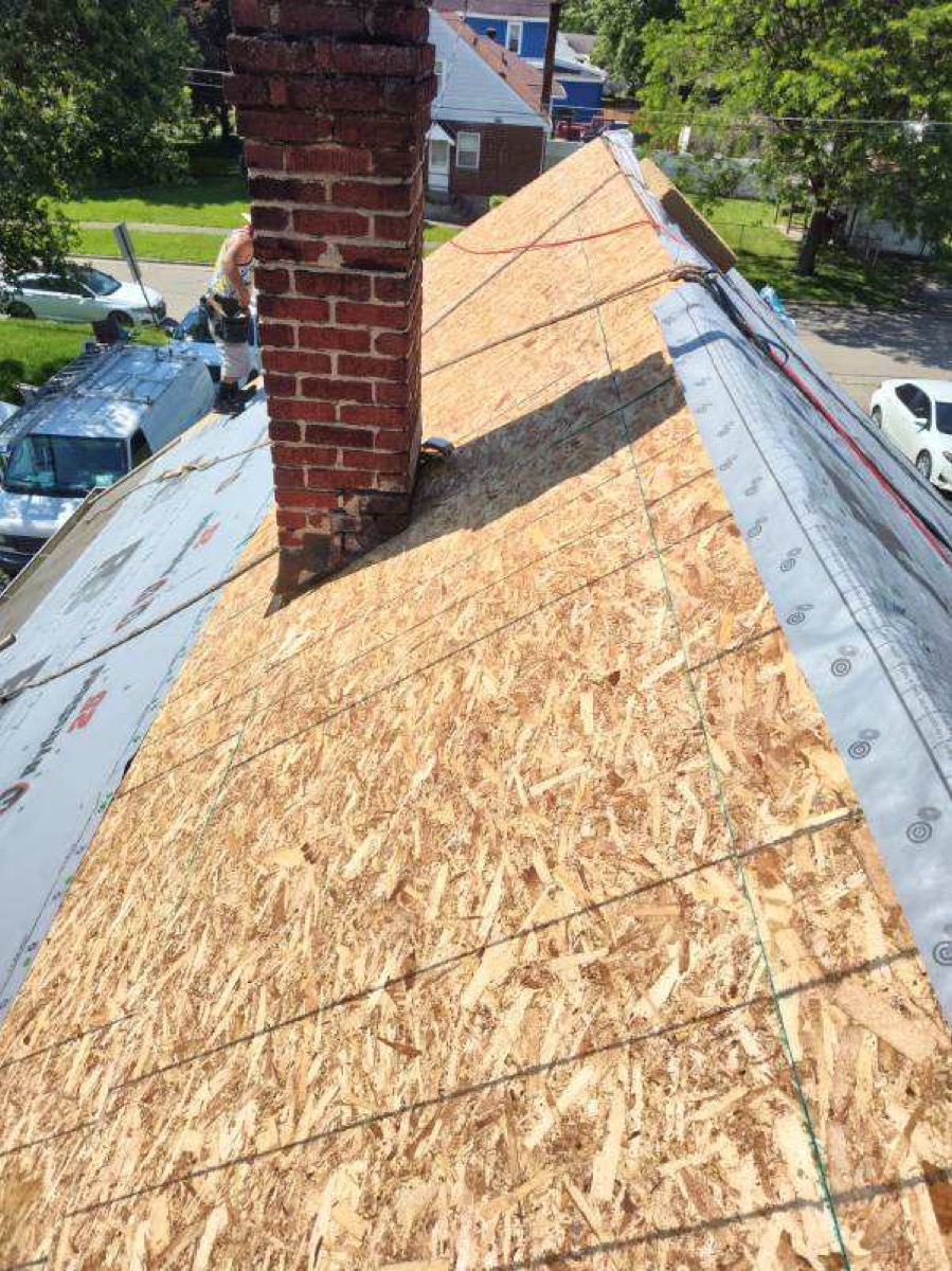 Gendir Roofing roof deck and chimney detail