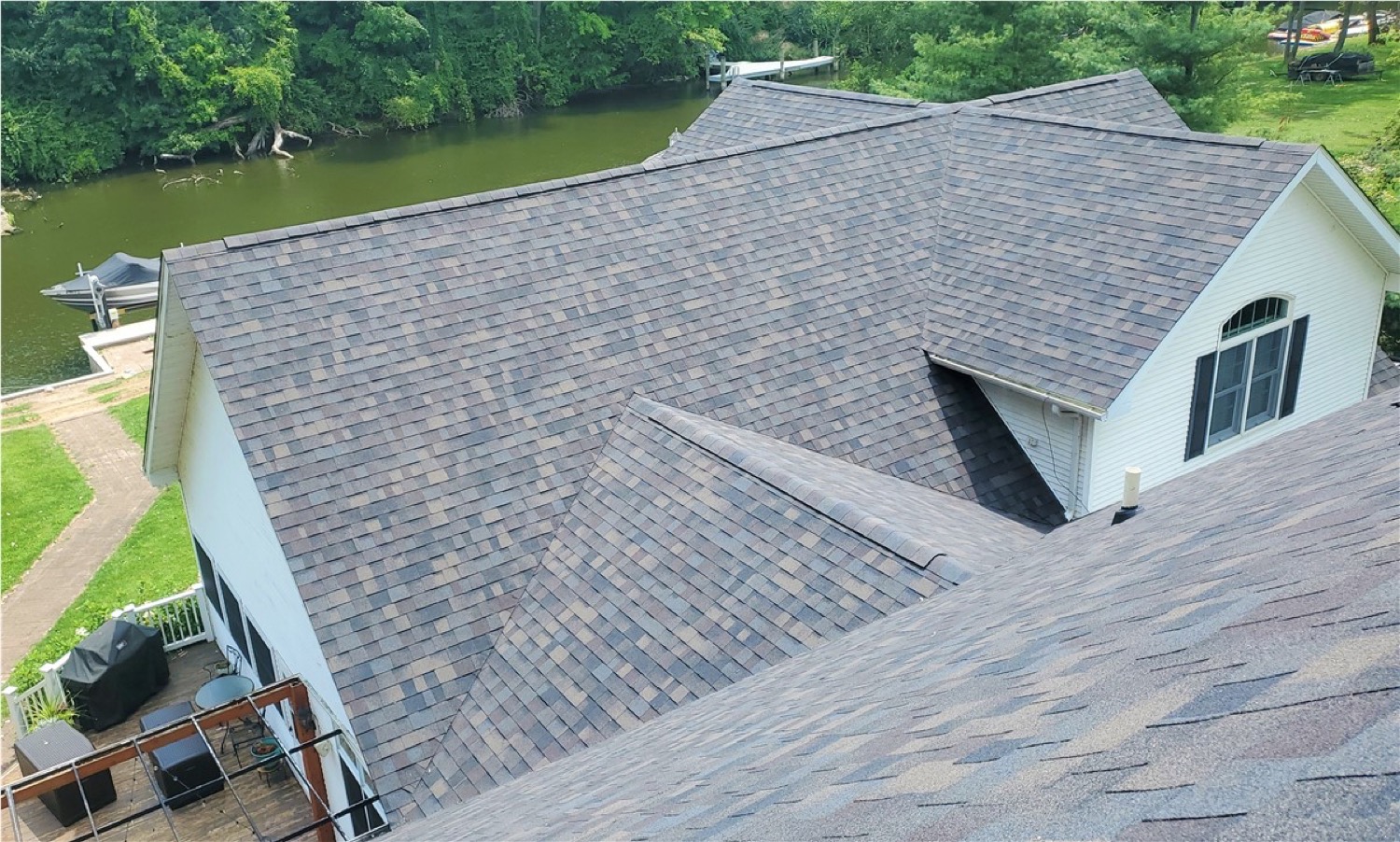 New seamless gutters on a Cincinnati home