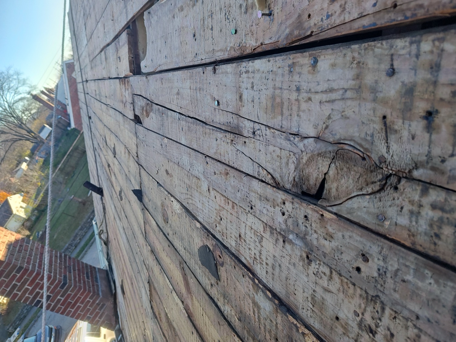 Repaired roof valley with new shingles