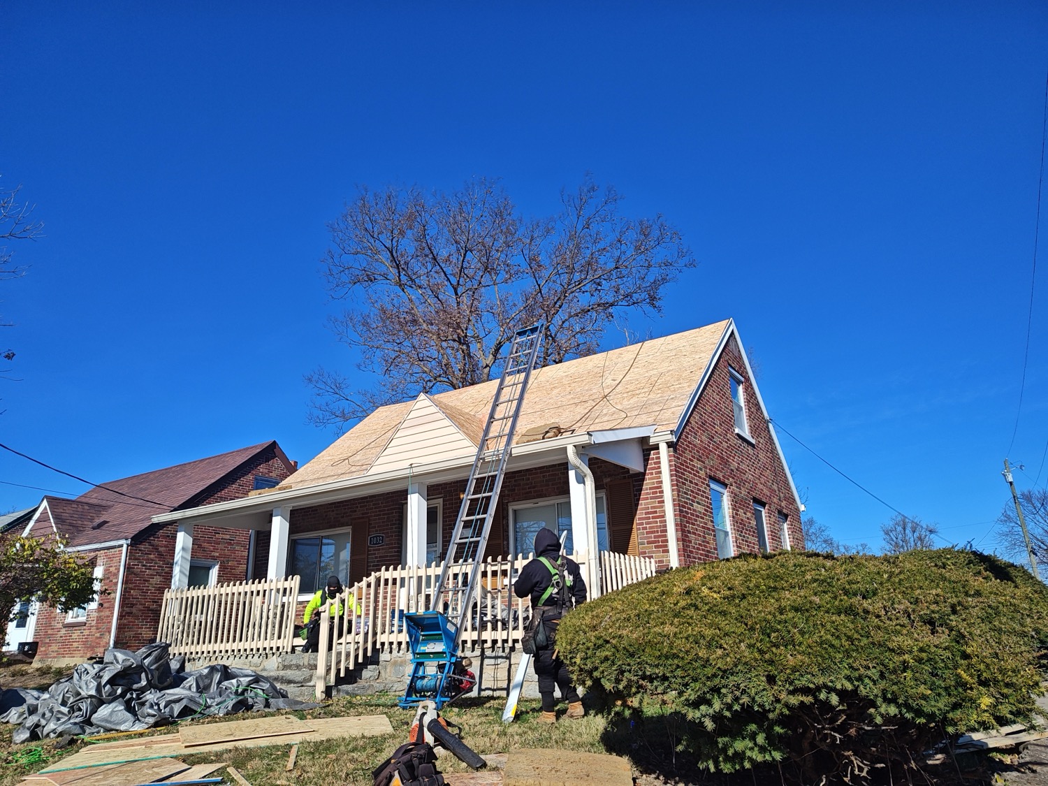 Completed roof replacement on a Greater Cincinnati home